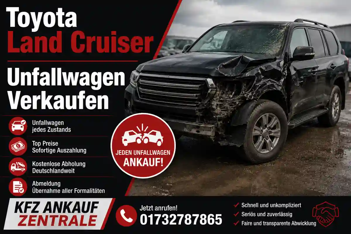 Wir kaufen Toyota Land Cruiser Unfallwagen unabhängig vom Schaden