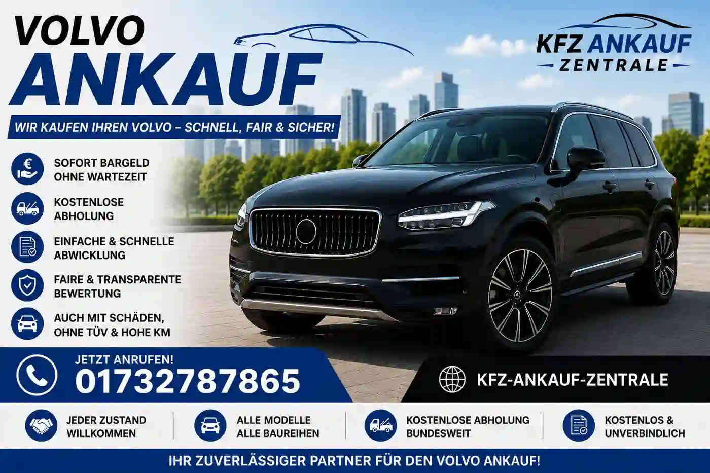 Volvo XC90 Ankauf – Volvo XC90 verkaufen mit KFZ Ankauf Zentrale, kostenlose Abholung und faire Bewertung