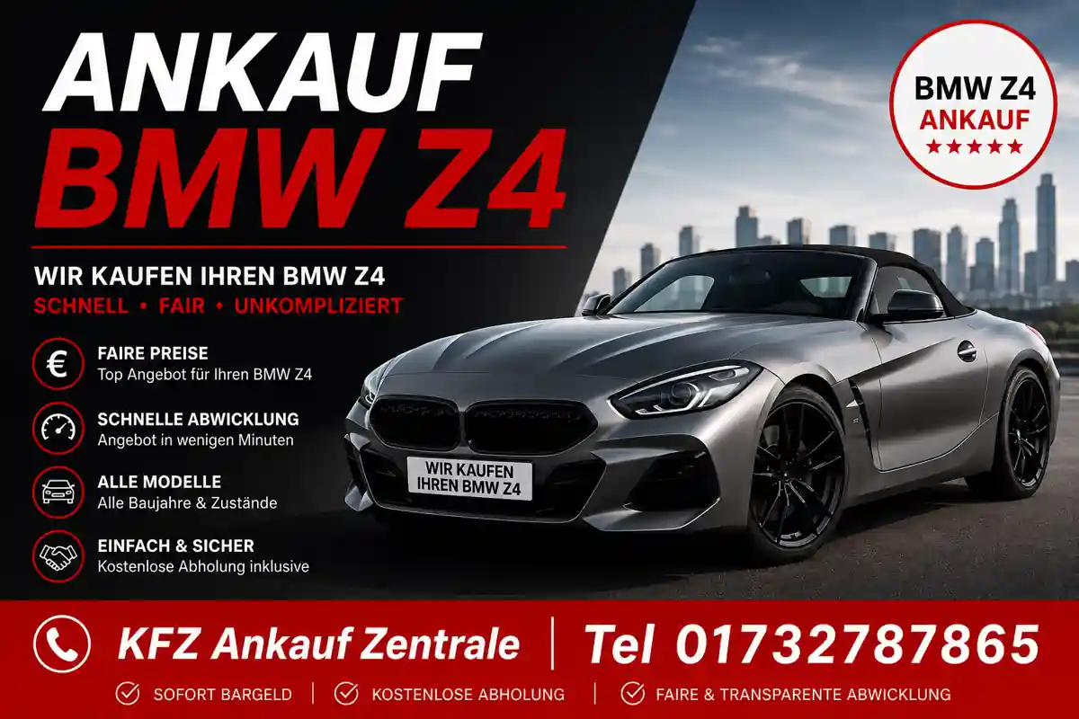 BMW Z4 Ankauf – Gebrauchtwagen und Sportwagen zum fairen Preis verkaufen