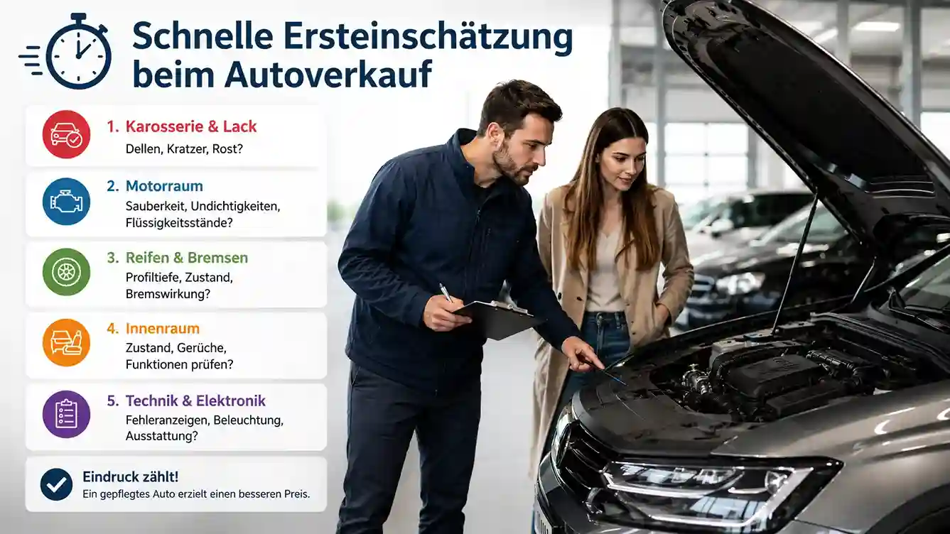 Fahrzeugdaten und Fotos für eine schnelle Ersteinschätzung beim Autoankauf Hamburg